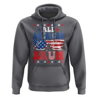 All American Bruh Patriotic 4th Of July Hoodie USA Flag Sunglasses Teens Kids - Wonder Print Shop