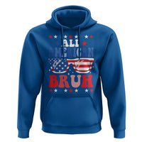 All American Bruh Patriotic 4th Of July Hoodie USA Flag Sunglasses Teens Kids - Wonder Print Shop