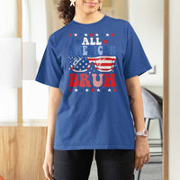 All American Bruh Patriotic 4th Of July T Shirt For Women USA Flag Sunglasses Teens Kids - Wonder Print Shop