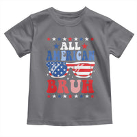 All American Bruh Patriotic 4th Of July Toddler T Shirt USA Flag Sunglasses Teens Kids - Wonder Print Shop