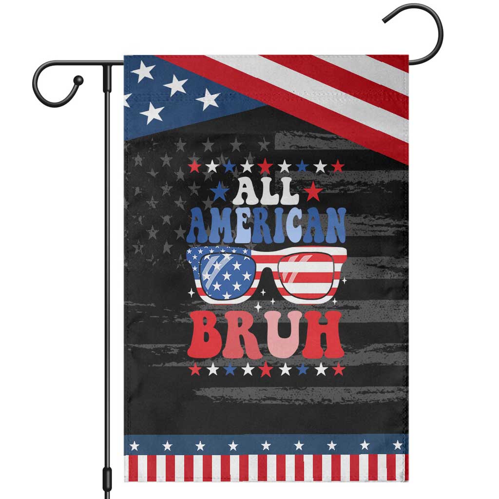 All American Bruh Patriotic 4th Of July Garden Flag USA Flag Sunglasses Teens Kids