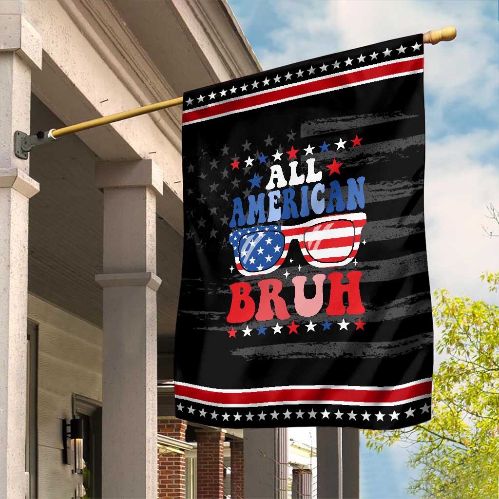 All American Bruh Patriotic 4th Of July Garden Flag USA Flag Sunglasses Teens Kids