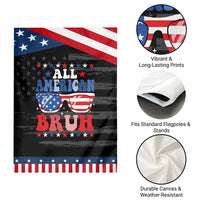 All American Bruh Patriotic 4th Of July Garden Flag USA Flag Sunglasses Teens Kids