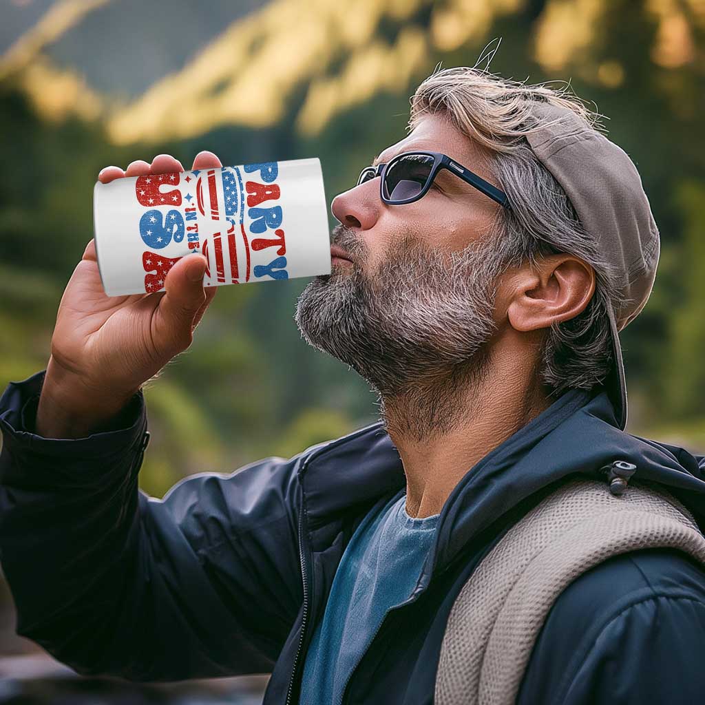 Party in The USA 4 in 1 Can Cooler Tumbler 4th of July Independence Day - Wonder Print Shop