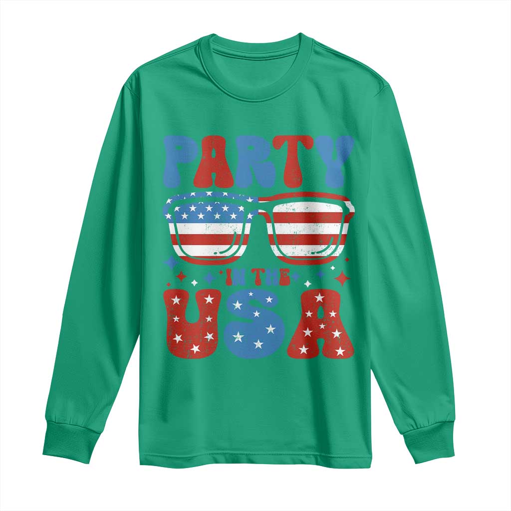 Party in The USA Long Sleeve Shirt 4th of July Independence Day - Wonder Print Shop