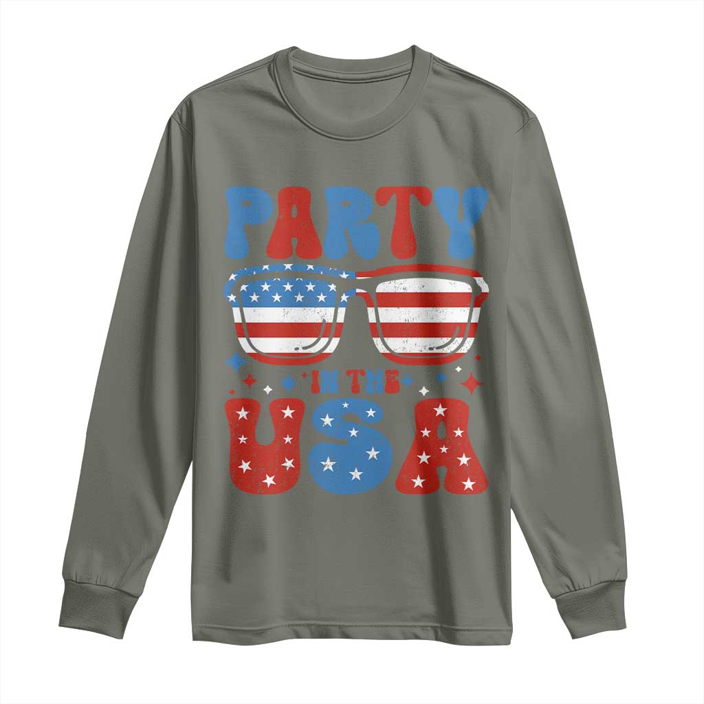 Party in The USA Long Sleeve Shirt 4th of July Independence Day - Wonder Print Shop