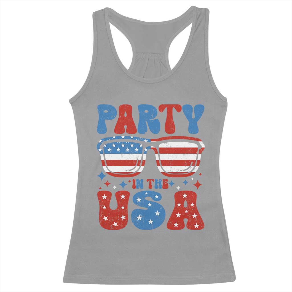 Party in The USA Racerback Tank Top 4th of July Independence Day - Wonder Print Shop