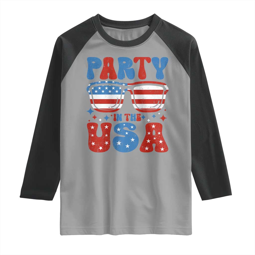 Party in The USA Raglan Shirt 4th of July Independence Day - Wonder Print Shop