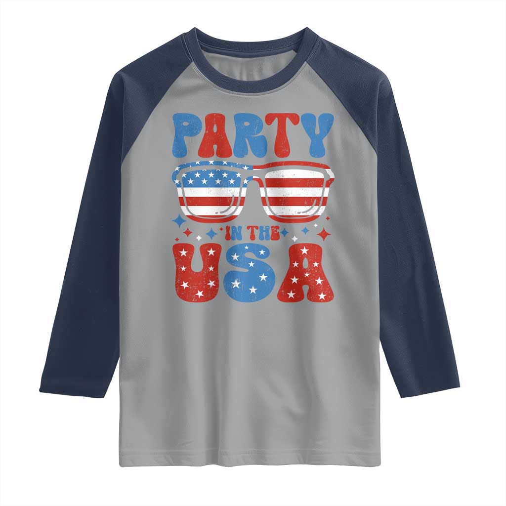 Party in The USA Raglan Shirt 4th of July Independence Day - Wonder Print Shop