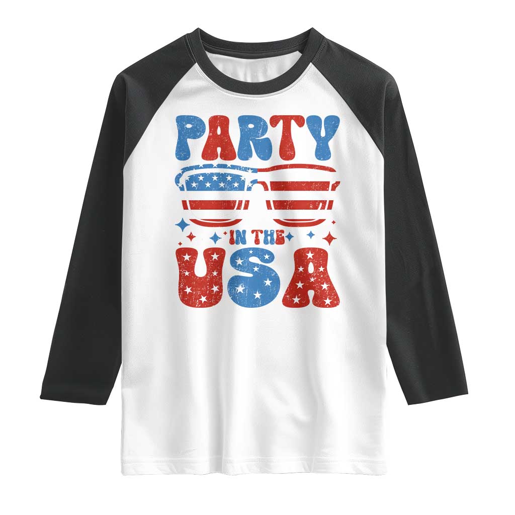 Party in The USA Raglan Shirt 4th of July Independence Day - Wonder Print Shop