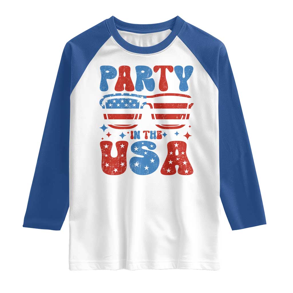 Party in The USA Raglan Shirt 4th of July Independence Day - Wonder Print Shop