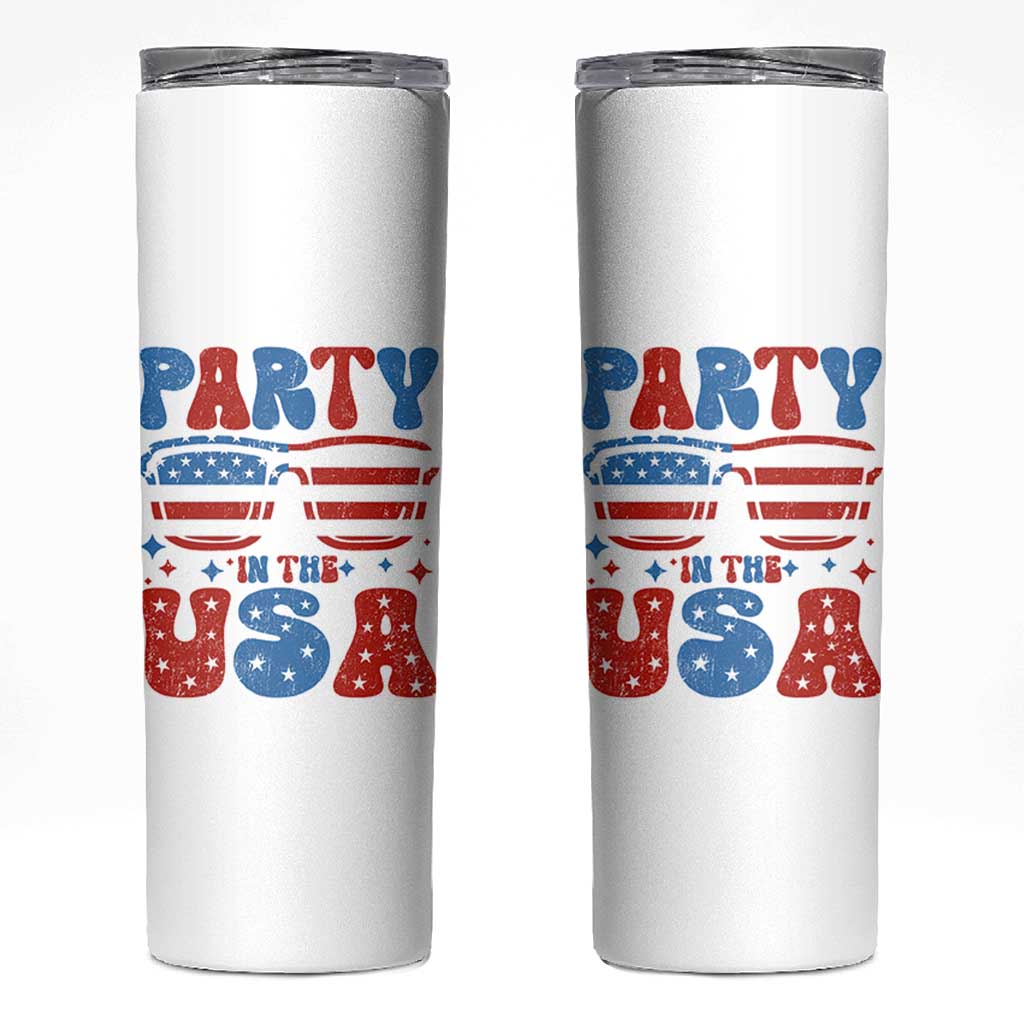 Party in The USA Skinny Tumbler 4th of July Independence Day - Wonder Print Shop