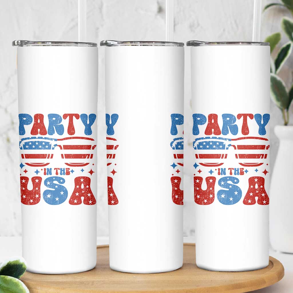 Party in The USA Skinny Tumbler 4th of July Independence Day - Wonder Print Shop