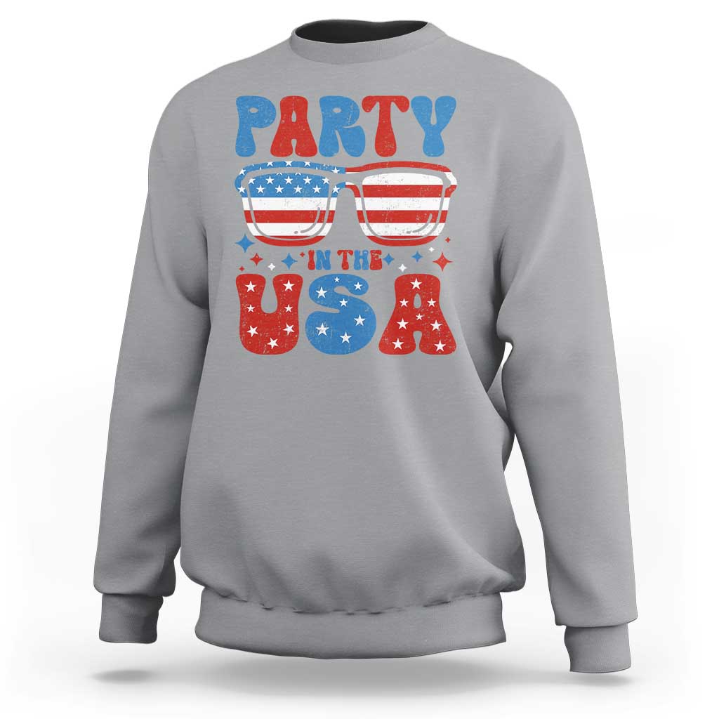 Party in The USA Sweatshirt 4th of July Independence Day - Wonder Print Shop