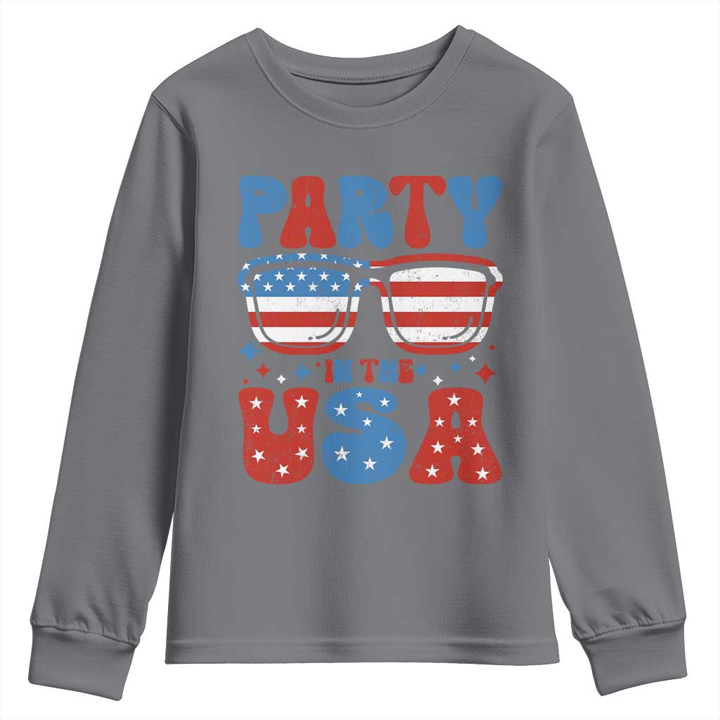 Party in The USA Youth Sweatshirt 4th of July Independence Day - Wonder Print Shop