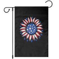 Sunflower American Flag Garden Flag Floral USA 4th of July Merica - Wonder Print Shop