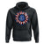 Sunflower American Flag Hoodie Floral USA 4th of July Merica - Wonder Print Shop
