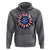 Sunflower American Flag Hoodie Floral USA 4th of July Merica - Wonder Print Shop
