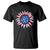 Sunflower American Flag T Shirt Floral USA 4th of July Merica - Wonder Print Shop
