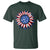 Sunflower American Flag T Shirt Floral USA 4th of July Merica - Wonder Print Shop