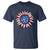 Sunflower American Flag T Shirt Floral USA 4th of July Merica - Wonder Print Shop