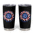Sunflower American Flag Tumbler Cup Floral USA 4th of July Merica - Wonder Print Shop