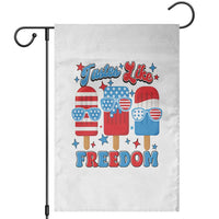 4th of July American Flag Popsicle Garden Flag Tastes Like Freedom Patriotic Funny - Wonder Print Shop
