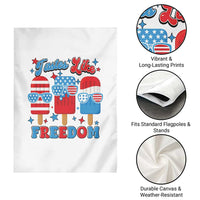 4th of July American Flag Popsicle Garden Flag Tastes Like Freedom Patriotic Funny - Wonder Print Shop