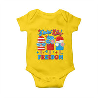 4th of July American Flag Popsicle Baby Onesie Tastes Like Freedom Patriotic Funny - Wonder Print Shop