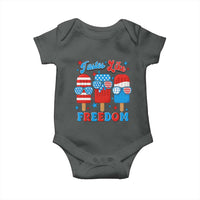 4th of July American Flag Popsicle Baby Onesie Tastes Like Freedom Patriotic Funny - Wonder Print Shop