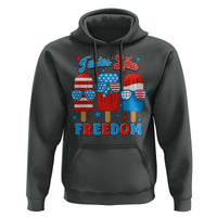 4th of July American Flag Popsicle Hoodie Tastes Like Freedom Patriotic Funny - Wonder Print Shop