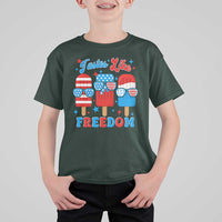 4th of July American Flag Popsicle T Shirt For Kid Tastes Like Freedom Patriotic Funny - Wonder Print Shop