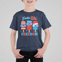 4th of July American Flag Popsicle T Shirt For Kid Tastes Like Freedom Patriotic Funny - Wonder Print Shop