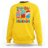 4th of July American Flag Popsicle Sweatshirt Tastes Like Freedom Patriotic Funny - Wonder Print Shop