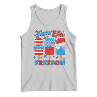 4th of July American Flag Popsicle Tank Top Tastes Like Freedom Patriotic Funny - Wonder Print Shop