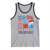 4th of July American Flag Popsicle Tank Top Tastes Like Freedom Patriotic Funny - Wonder Print Shop