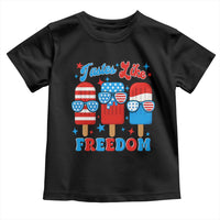 4th of July American Flag Popsicle Toddler T Shirt Tastes Like Freedom Patriotic Funny - Wonder Print Shop