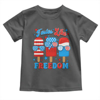 4th of July American Flag Popsicle Toddler T Shirt Tastes Like Freedom Patriotic Funny - Wonder Print Shop