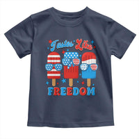 4th of July American Flag Popsicle Toddler T Shirt Tastes Like Freedom Patriotic Funny - Wonder Print Shop