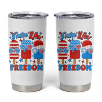 4th of July American Flag Popsicle Tumbler Cup Tastes Like Freedom Patriotic Funny - Wonder Print Shop