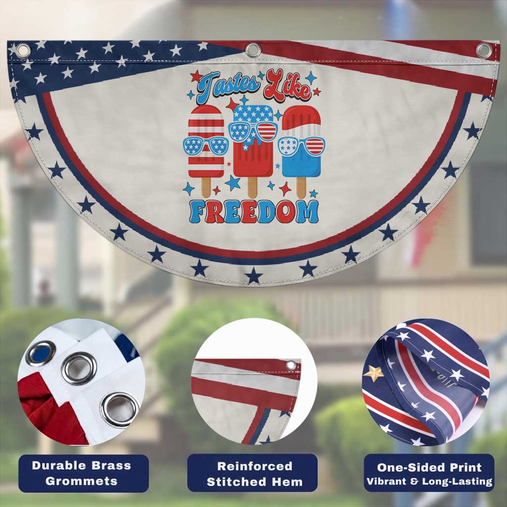 4th of July American Flag Popsicle Patriotic Fan Flag Tastes Like Freedom Funny