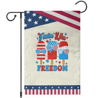 4th of July American Flag Popsicle Garden Flag Tastes Like Freedom Patriotic Funny