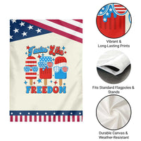4th of July American Flag Popsicle Garden Flag Tastes Like Freedom Patriotic Funny