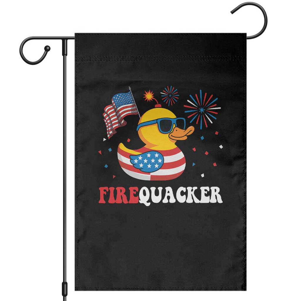 Funny July 4th Garden Flag Patriotic Duck Firequacker American Flag - Wonder Print Shop