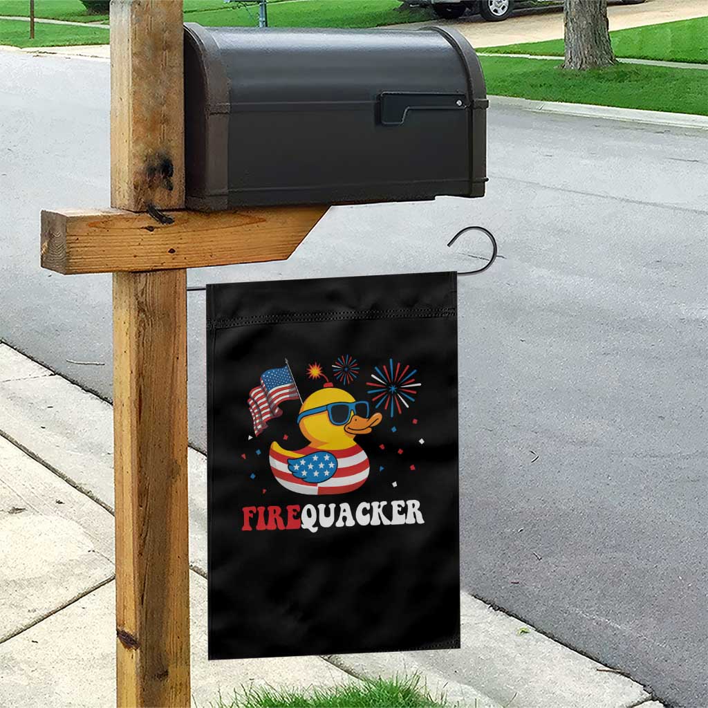 Funny July 4th Garden Flag Patriotic Duck Firequacker American Flag - Wonder Print Shop