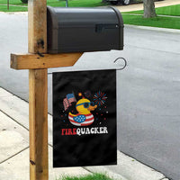 Funny July 4th Garden Flag Patriotic Duck Firequacker American Flag - Wonder Print Shop