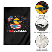 Funny July 4th Garden Flag Patriotic Duck Firequacker American Flag - Wonder Print Shop