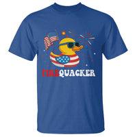Funny July 4th T Shirt Patriotic Duck Firequacker American Flag - Wonder Print Shop