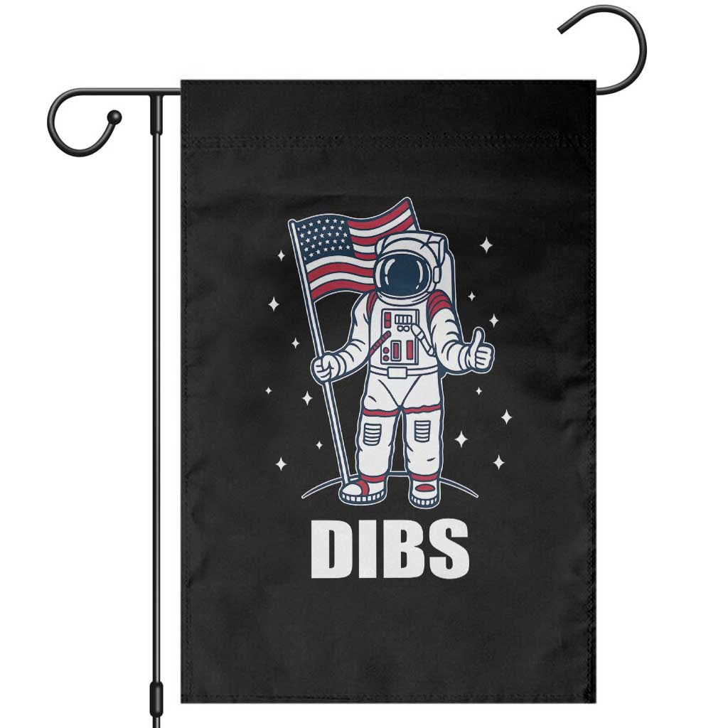 Funny Astronaut Dibs Moon Landing Garden Flag Patriotic Space USA Meme for 4th of July - Wonder Print Shop