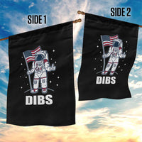 Funny Astronaut Dibs Moon Landing Garden Flag Patriotic Space USA Meme for 4th of July - Wonder Print Shop